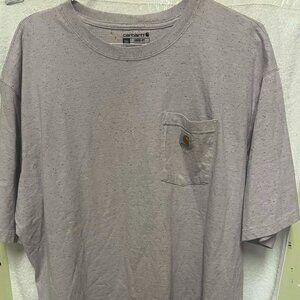 Carthartt loose fit short sleeve pocket t shirt size 2XL light purple
